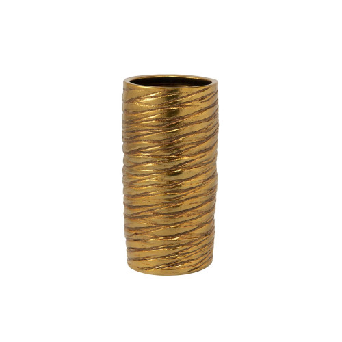 VAZO PER LULE 23X23X47CM GOLDEN CERAMIC UMBRELLA STAND