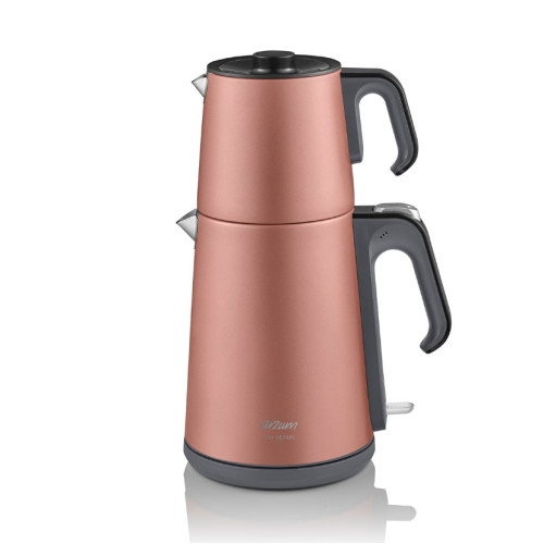 ARZUM AR3080-G GJYGYM QAJI INOX-KREM 1.8L+1.2L 1650W CAY SEFASI
