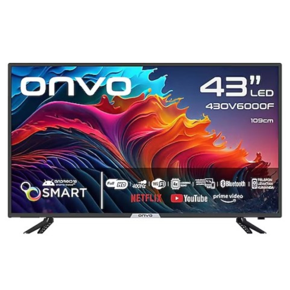 ONVO 43 INCH ANDROID SMART UHD TV 400HZ ANDROID 13 43OV6000F