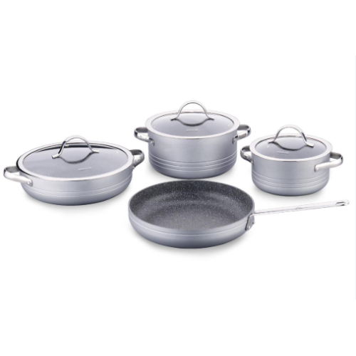 KORKMAZ A2619-3 LINEA SET TENGJERE 7PCS 3.8L-3.5L-2.0L-26X4.5 GRANIT GRI