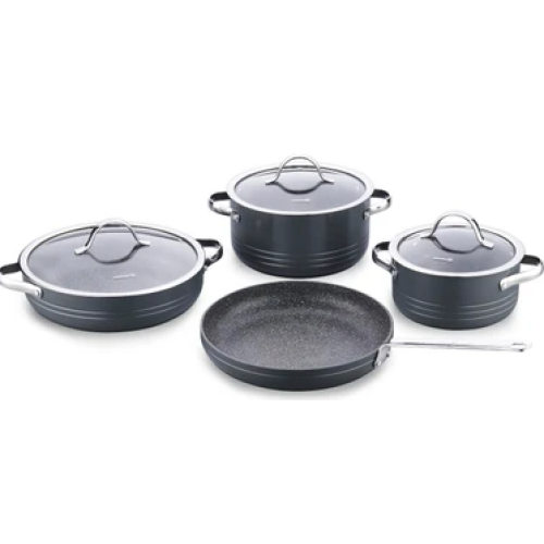 KORKMAZ A2619-5 LINEA SET TENGJERE 7PCS 3.8L-3.5L-2.0L-26X4.5 GRANIT COSMICA