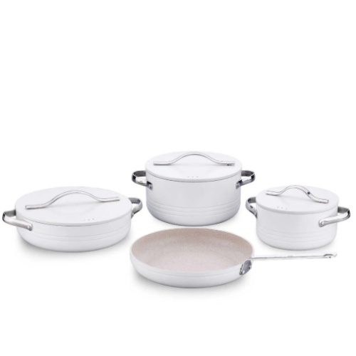 KORKMAZ A2620-1 LINEA PLUS SET TENGJERE 7PCS 3.8L-3.5L-2.0L-26X4.5 GRANIT VANILLA