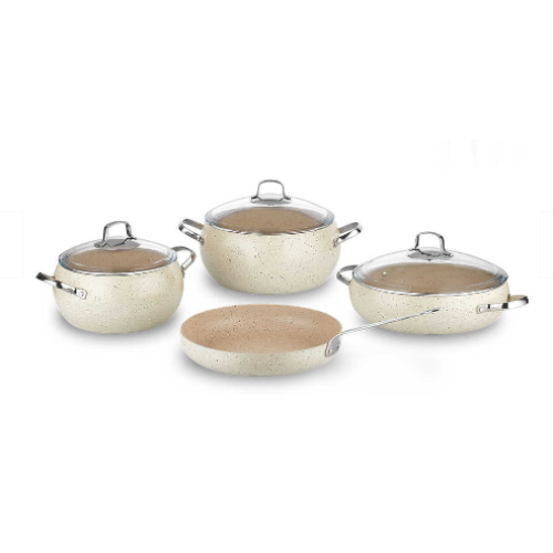 KORKMAZ A2656 MONDEA SET TENGJERE 7PCS 5.7L-2X3.5L-26X4.5 GRANIT
