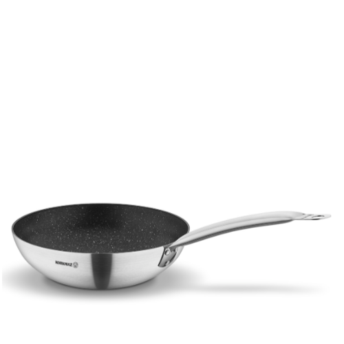 KORKMAZ A2860 GASTRO WOK FERTERE 30X8.6CM VOLKANIT PLUS PROFESIONAL SERI