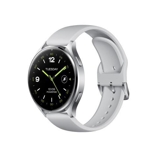 ORË INTELIGJENTE XIAOMI MI WATCH 2, KORNIZË ARGJENDI ME RRIP TPU GRAY