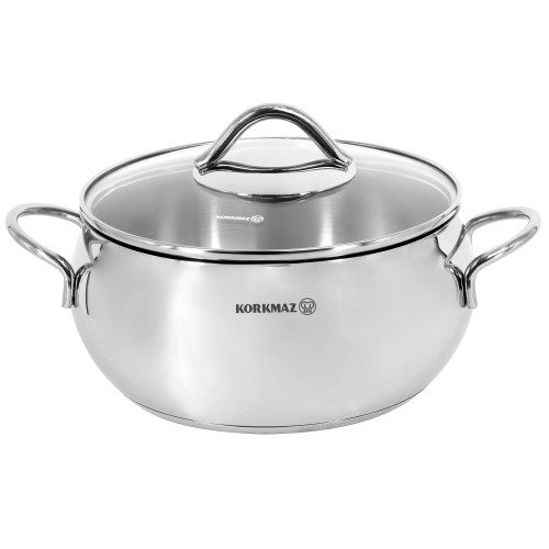 KORKMAZ A1076 TOMBIK TENGJERE 26X12CM 7.1L ROSFAJ ME INDUKSION